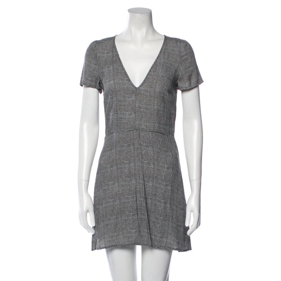 Reformation Checkered Houndstooth Print Dress - Picture 1 of 5